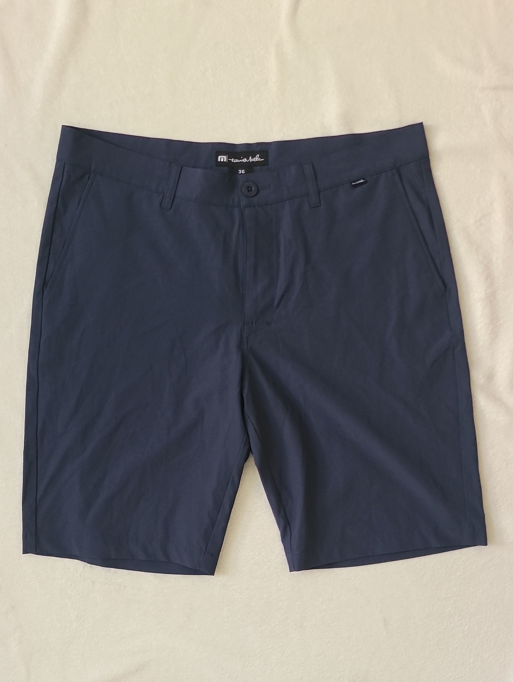 Travis Mathew Shorts Mens 36 Blue Stretch Golf Performance 10 Inch Athleisure